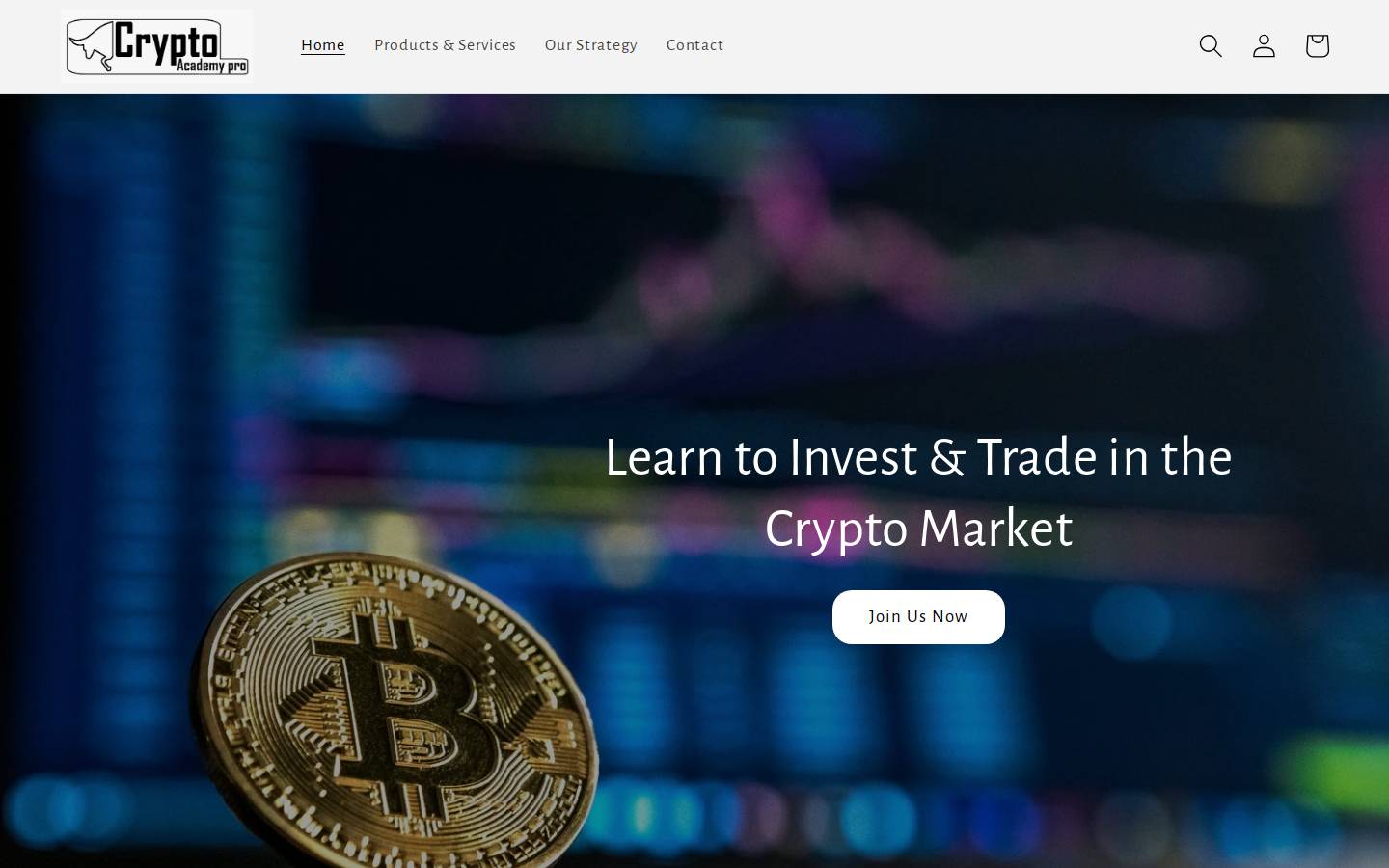 cryptoacademypro.com homepage screenshot
