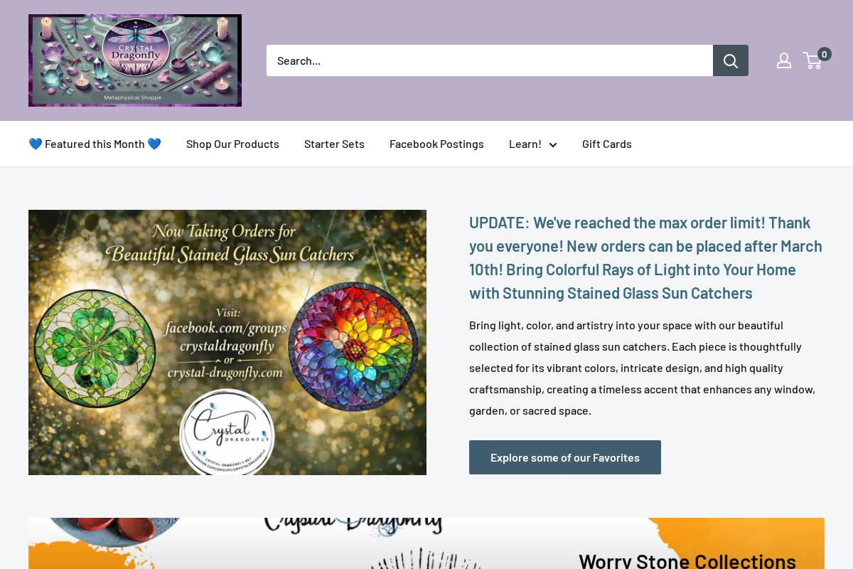 crystal-dragonfly.net homepage screenshot