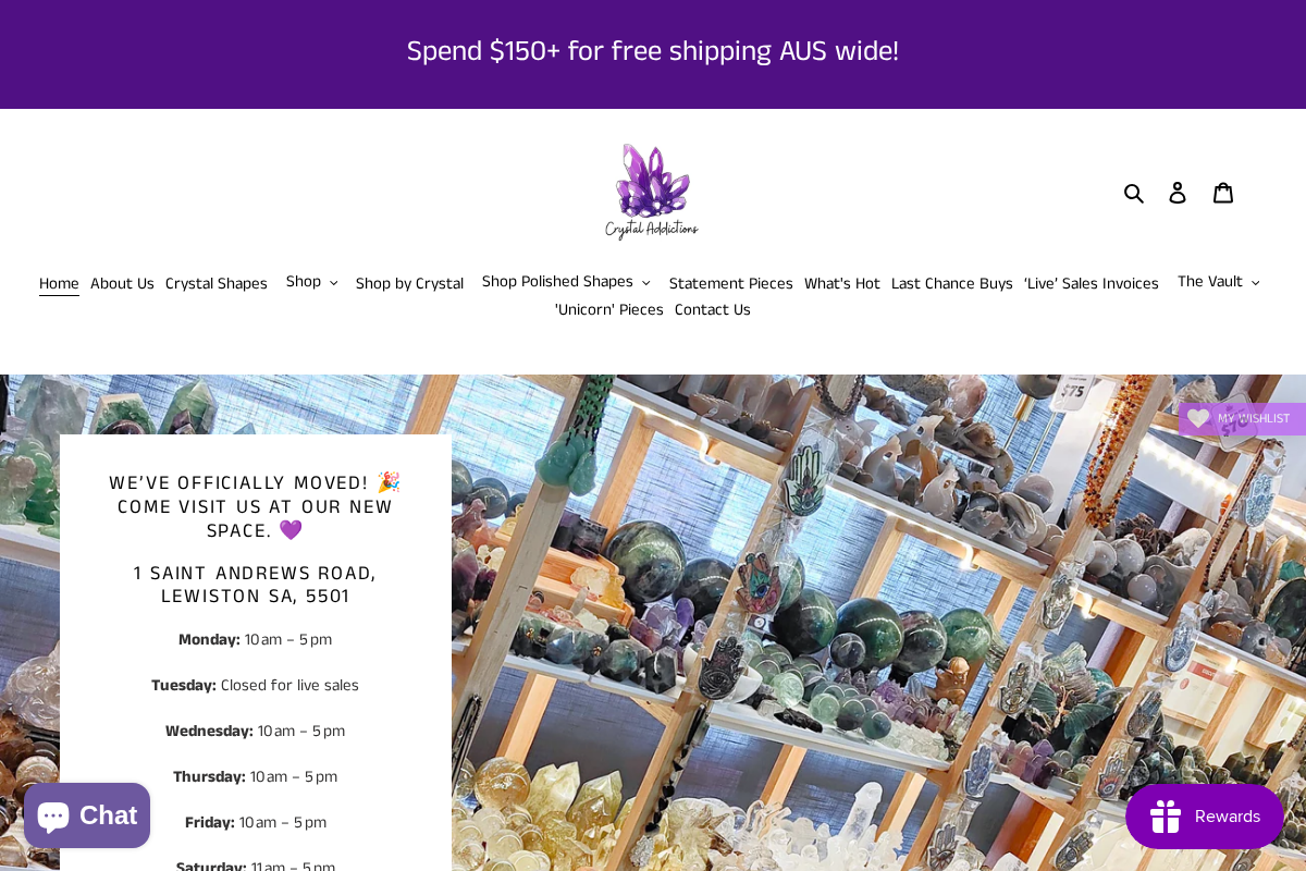 Crystaladdictions homepage screenshot