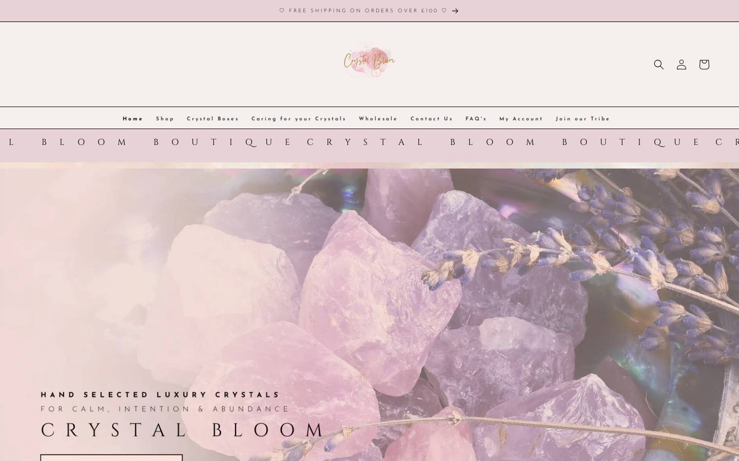 crystalbloomboutique.com homepage screenshot