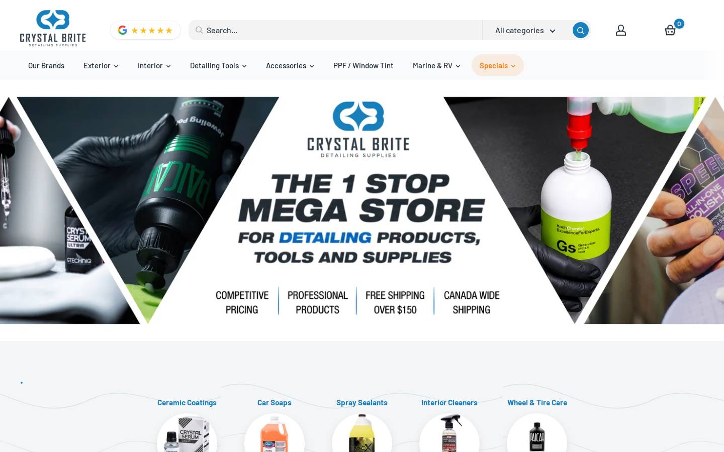 crystalbrite.ca homepage screenshot