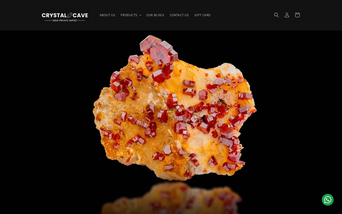 crystalcaveindia.com homepage screenshot