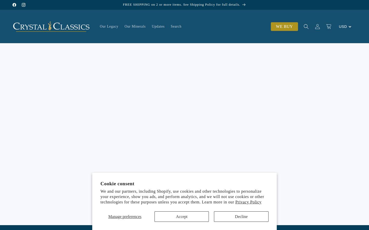 Crystal Classics homepage screenshot