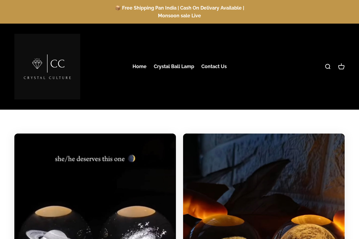 CRYSTAL CULTURE homepage screenshot