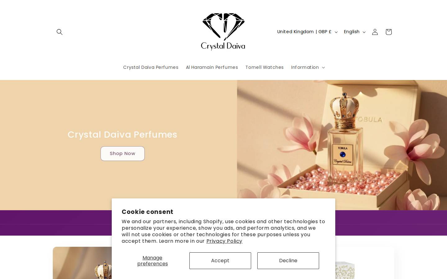 crystaldaiva.com homepage screenshot