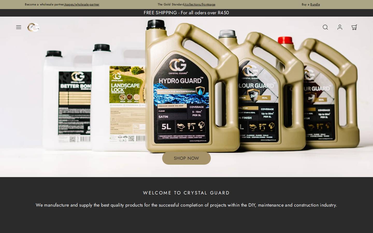 crystalguard.co.za homepage screenshot