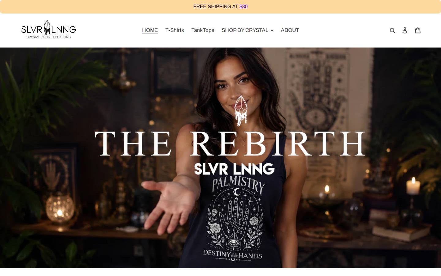 crystalinfusedclothing.com homepage screenshot