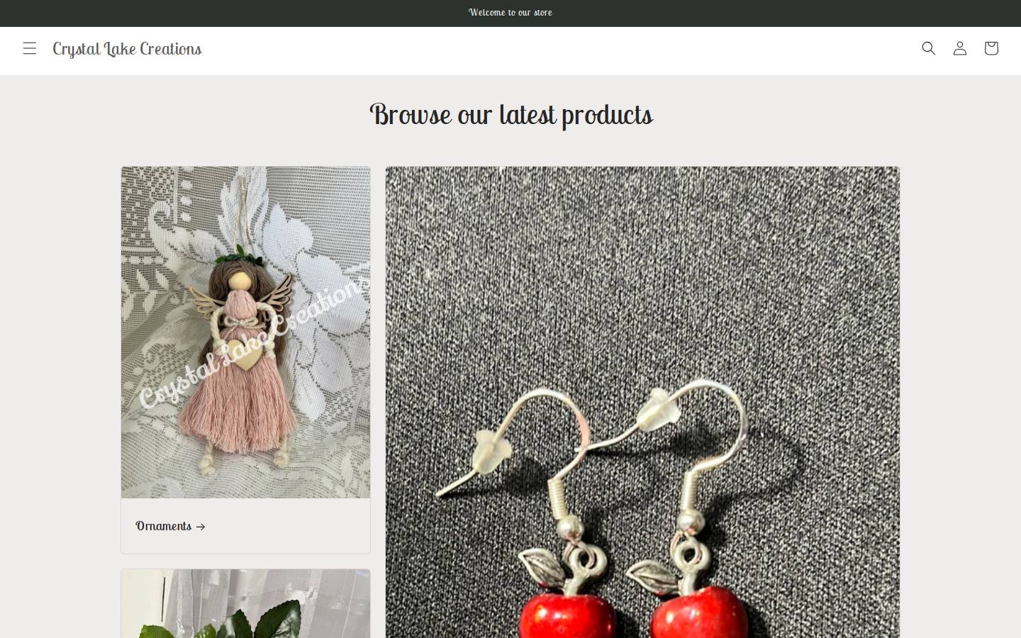 crystallakecreationsvt.com homepage screenshot