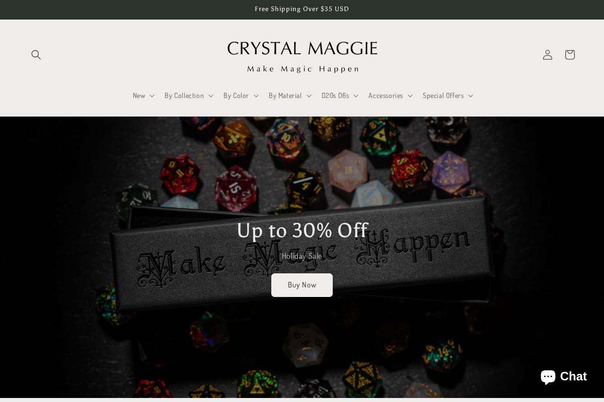CrystalMaggie homepage screenshot