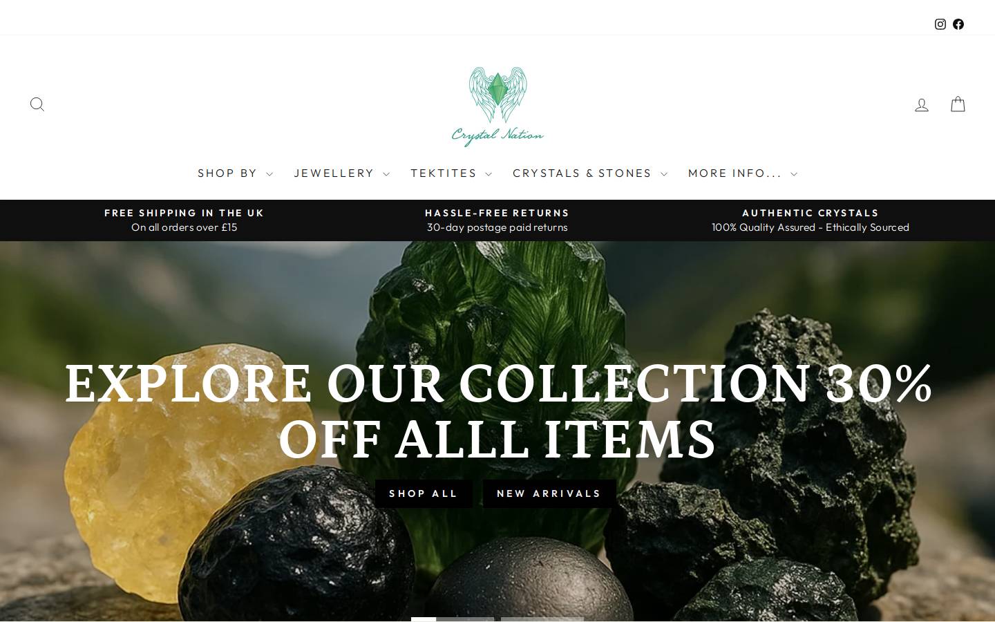 Crystalnation homepage screenshot