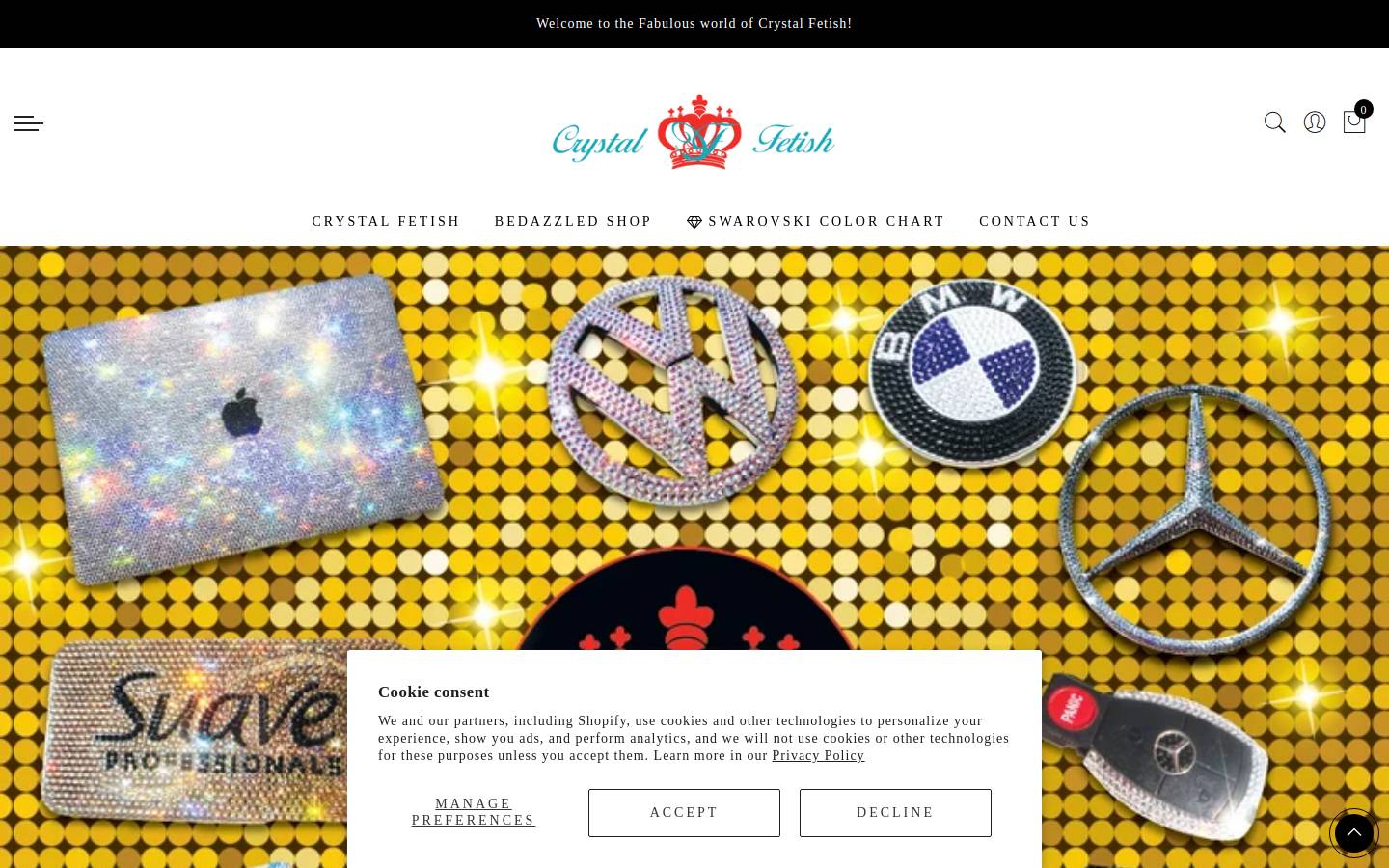 crystalsandbling.com homepage screenshot