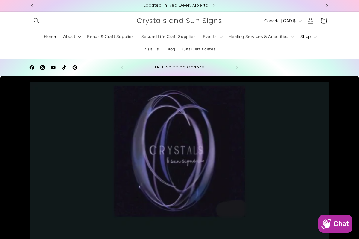 crystalsandsunsigns.com homepage screenshot