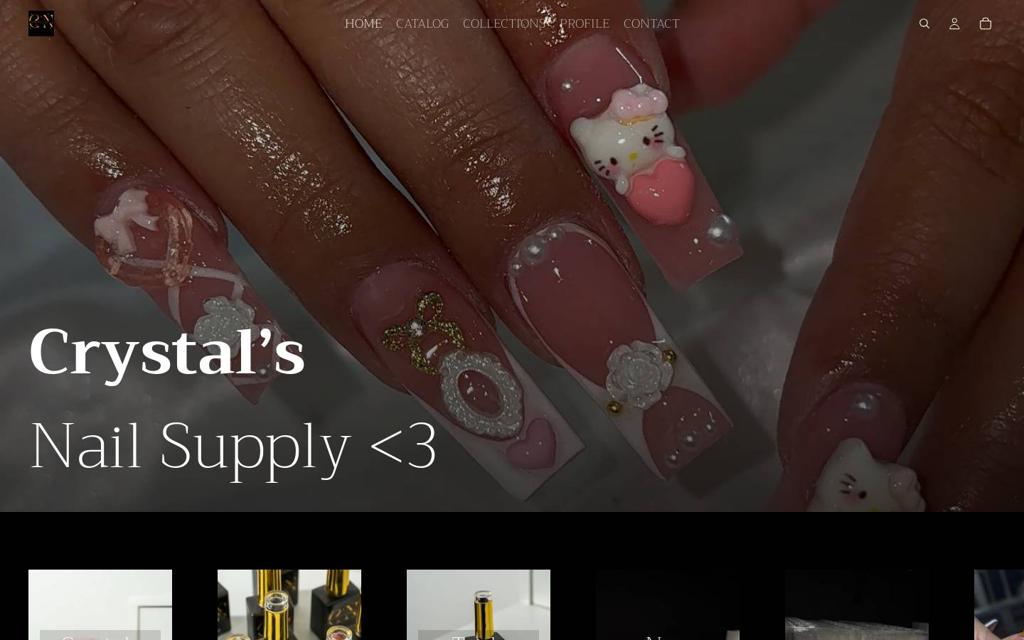 crystalsbeautysupply.com homepage screenshot