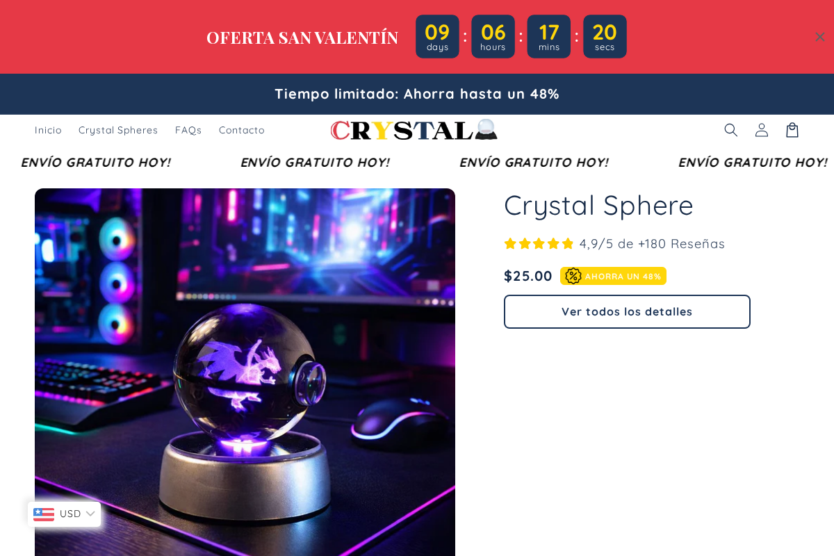 CrystalSphere homepage screenshot