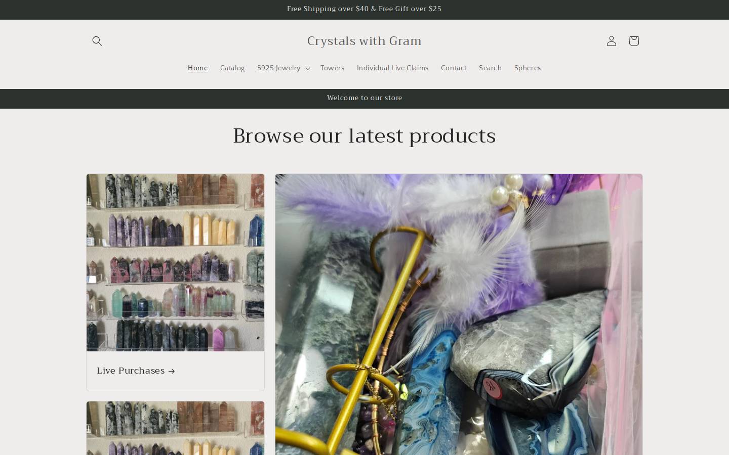 crystalswgram.com homepage screenshot
