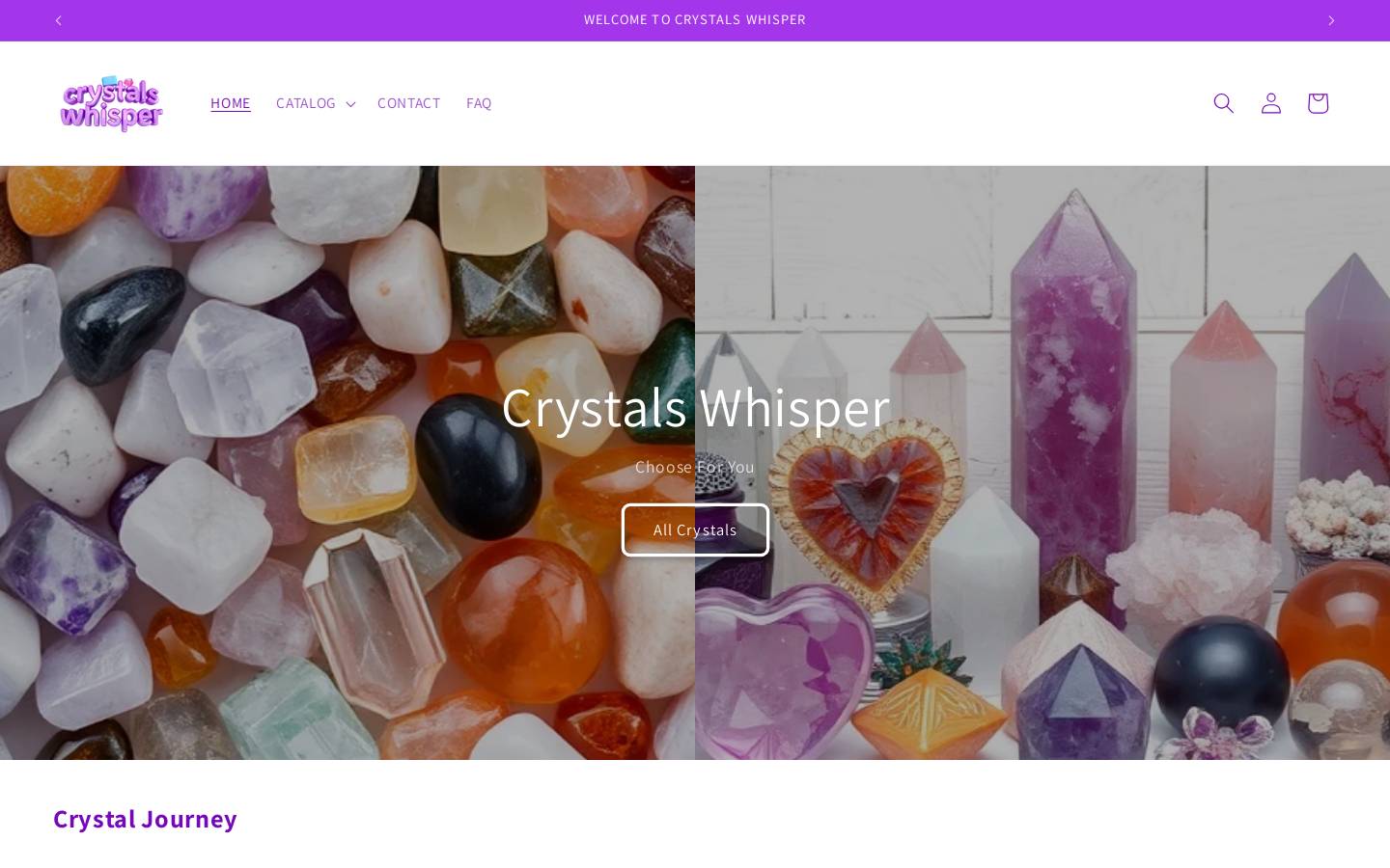 crystalswhisper.com homepage screenshot