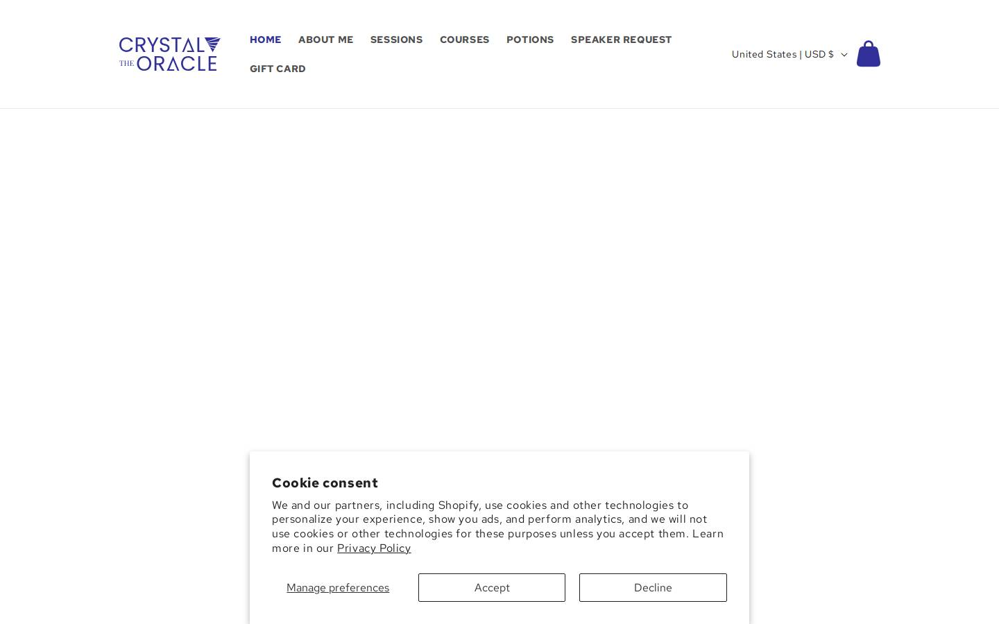 crystaltheoracle.com homepage screenshot