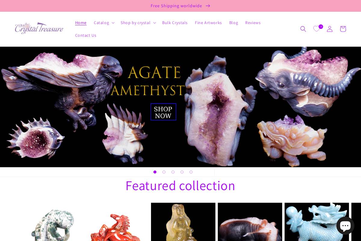 crystaltreasure.net homepage screenshot
