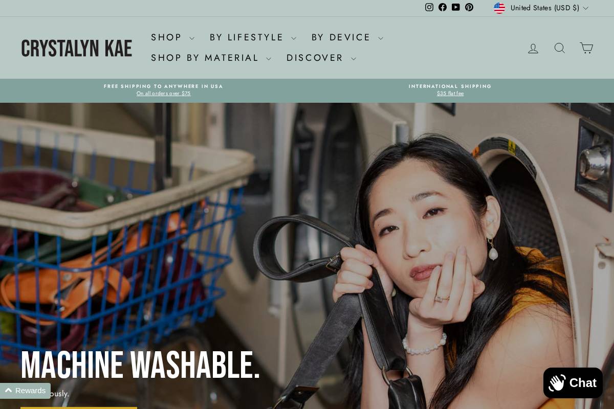 crystalynkae.com homepage screenshot