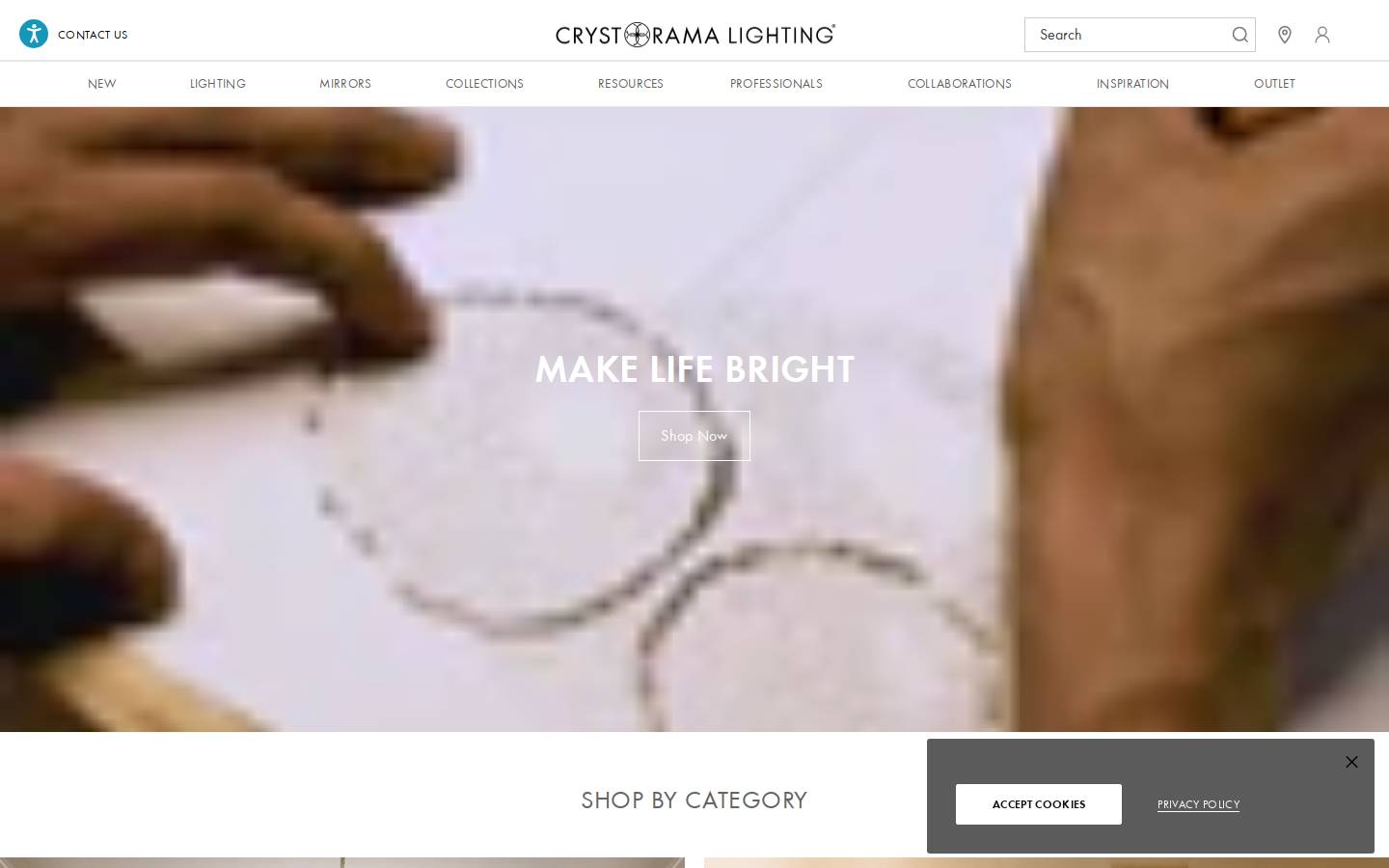 Crystorama Inc. homepage screenshot
