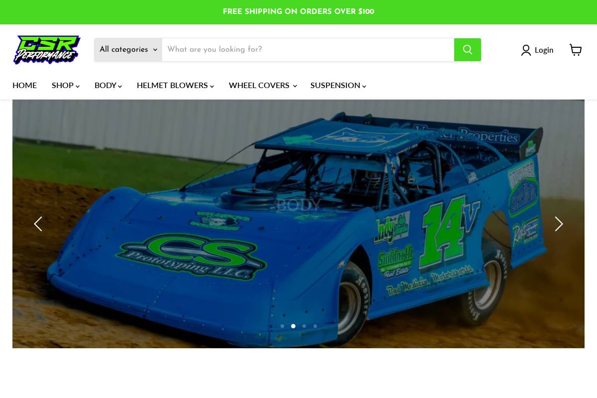 csrperformanceparts.com homepage screenshot