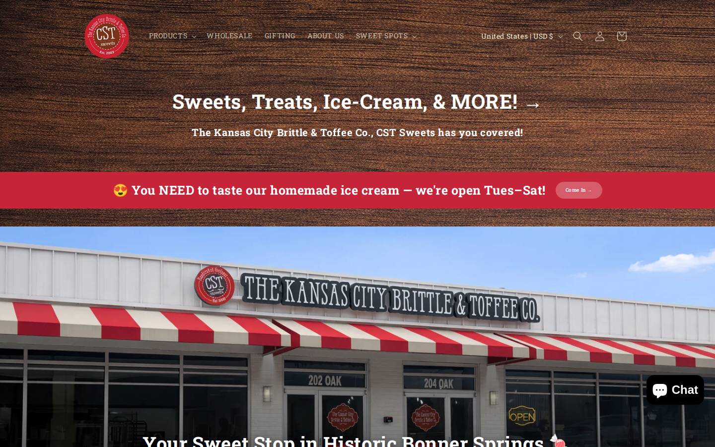 cstsweets.com homepage screenshot