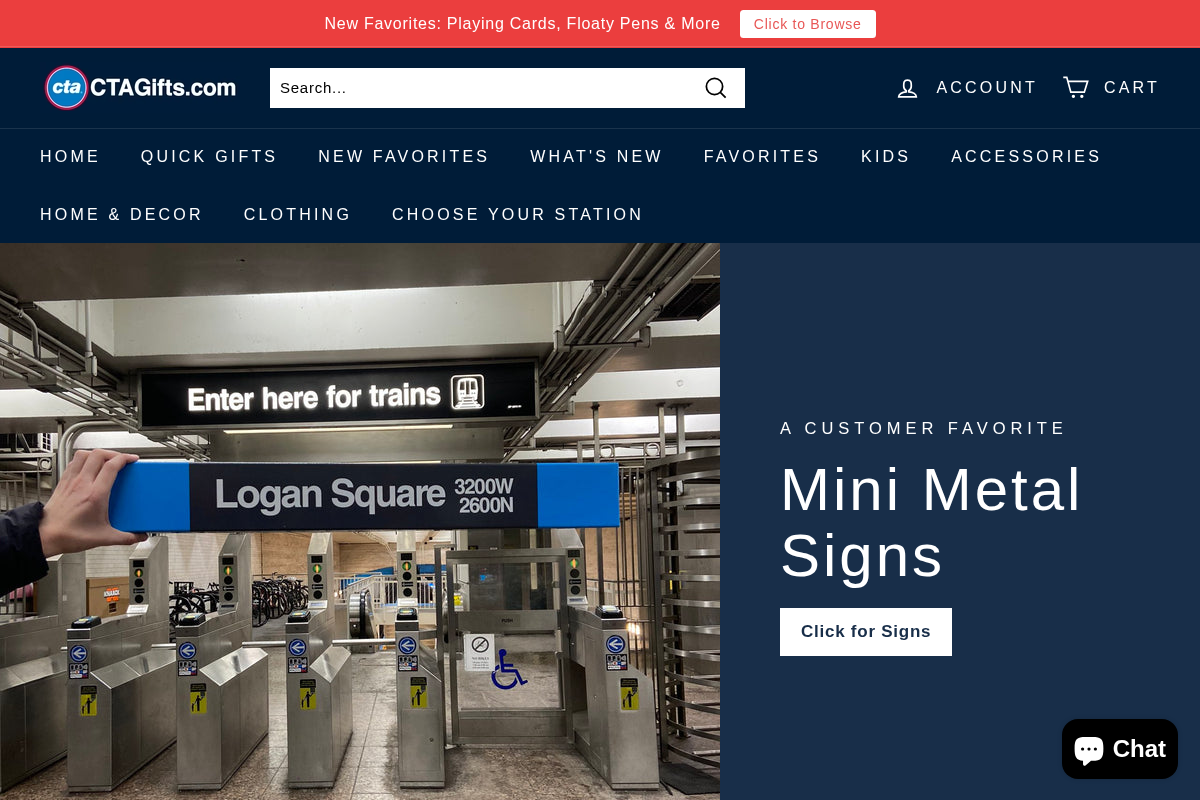 CTAGifts.com homepage screenshot