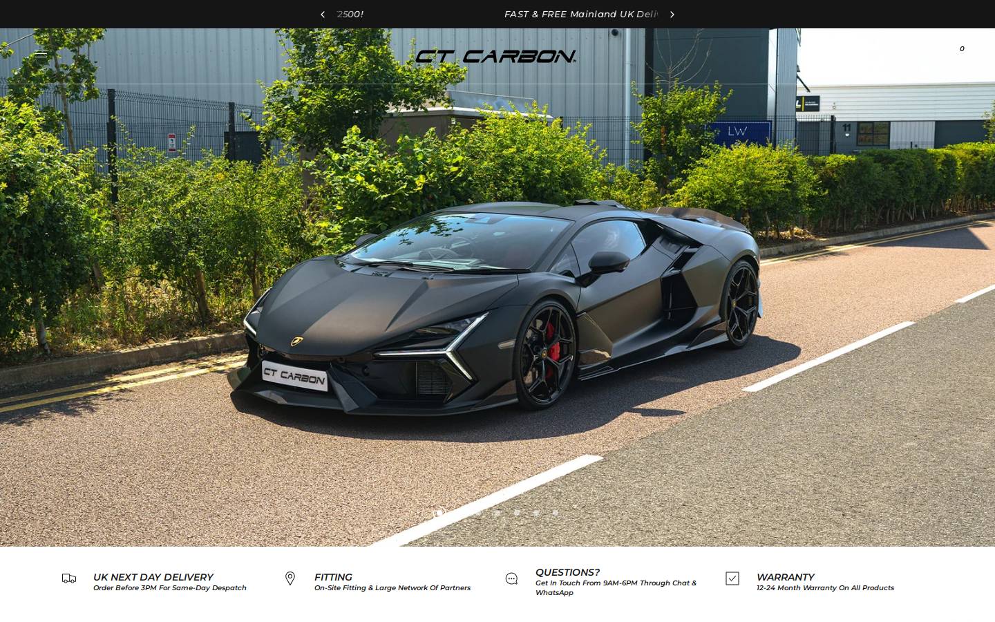 CT Carbon homepage screenshot