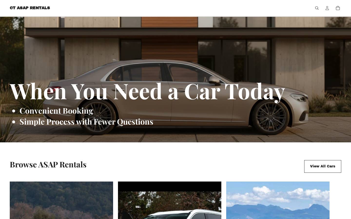 ctcarrentals.com homepage screenshot