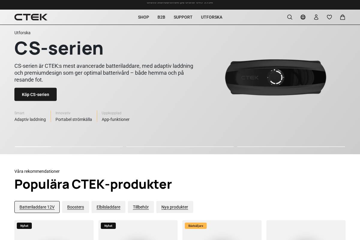 CTEK homepage screenshot