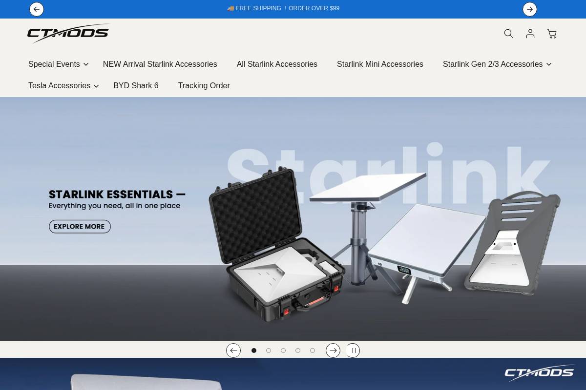 ctmods.com homepage screenshot