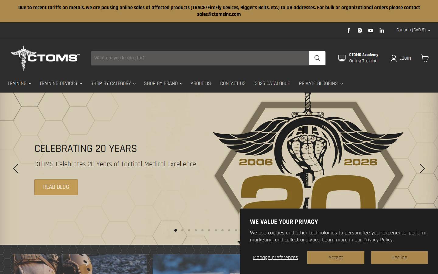 ctomsinc.com homepage screenshot