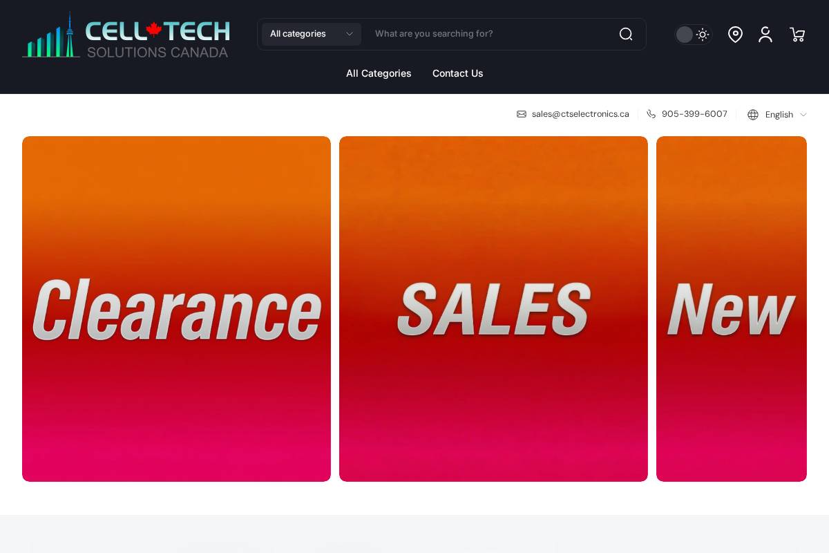 ctselectronics.ca homepage screenshot