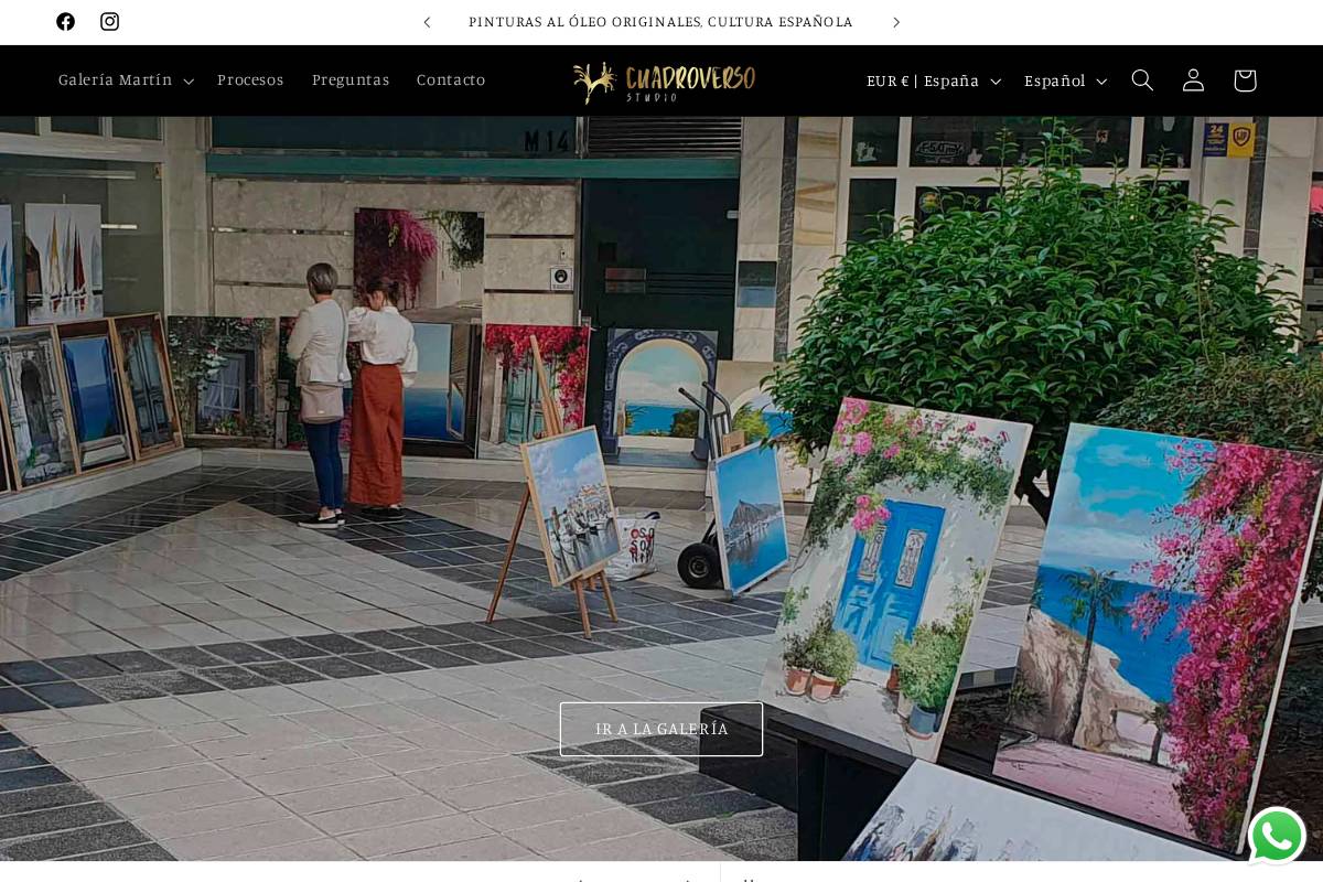 cuadroverso.com homepage screenshot