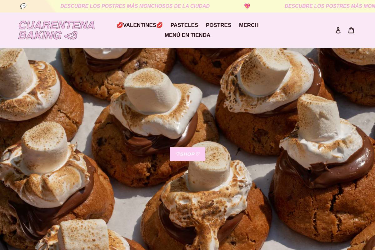 cuarentenabaking.com homepage screenshot