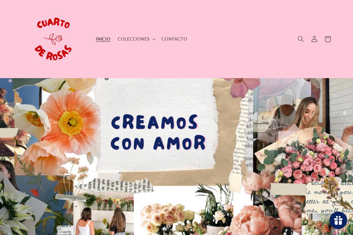 cuartoderosas.com homepage screenshot