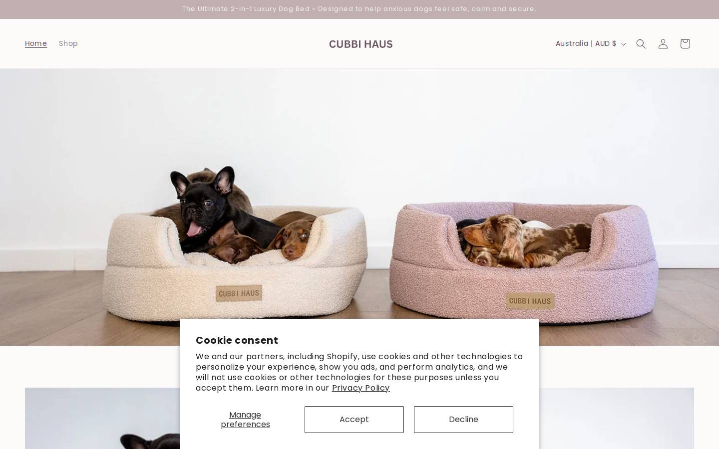 cubbihaus.com homepage screenshot