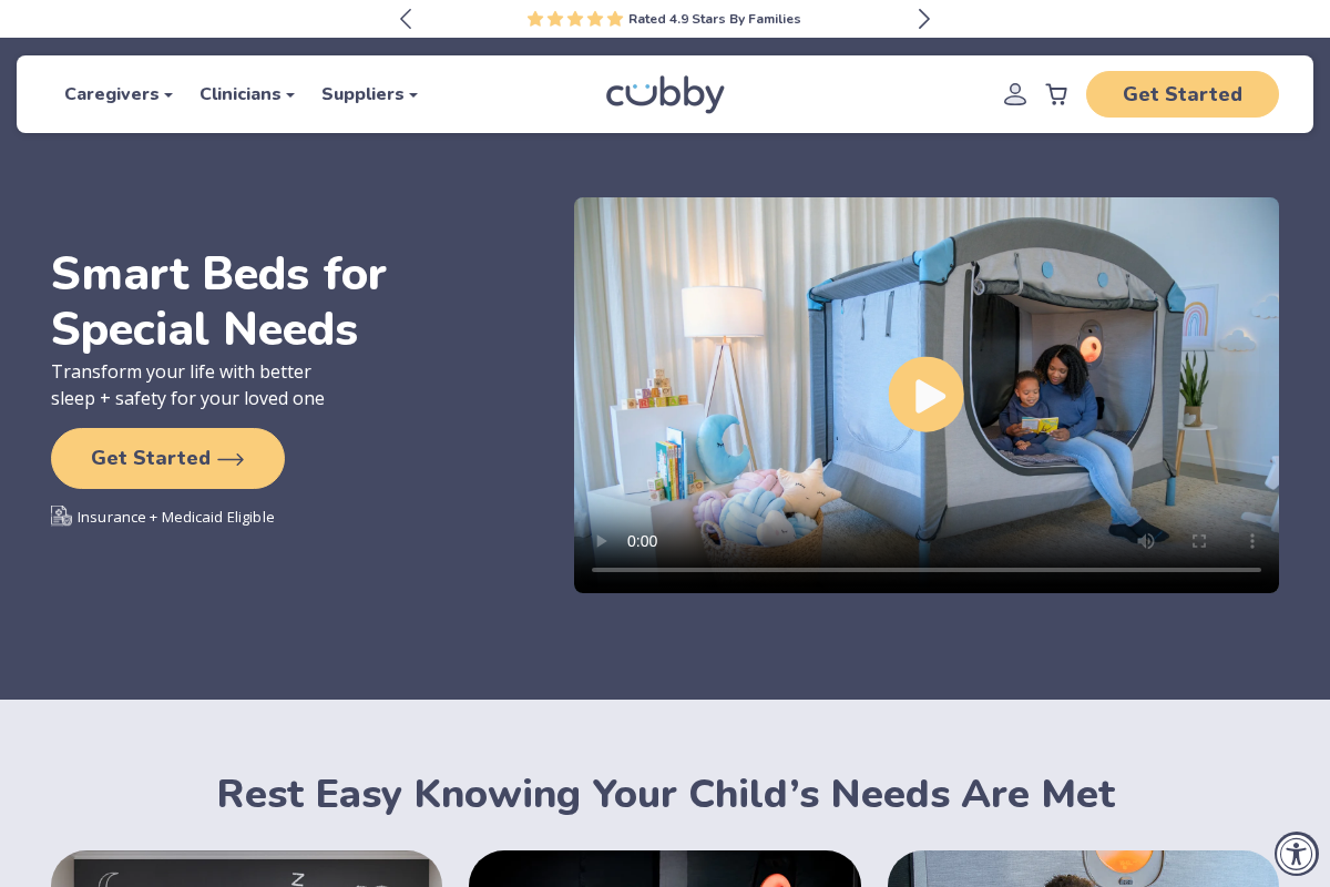 cubbybeds.com homepage screenshot