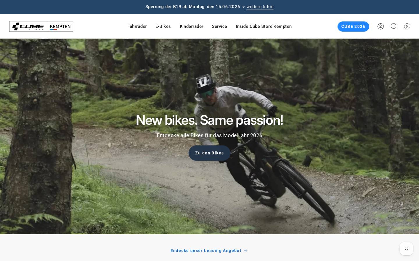 cube-store-kempten.de homepage screenshot
