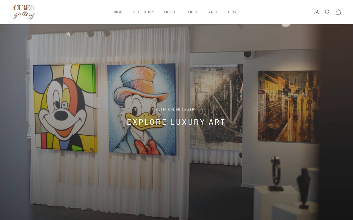 cube8gallery.no homepage screenshot