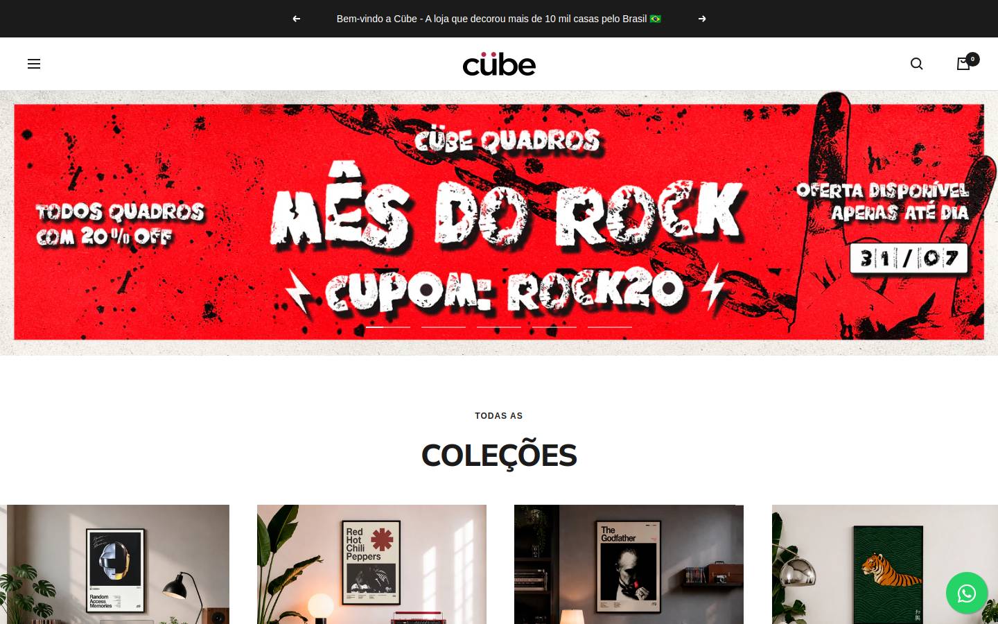 cubequadros.com homepage screenshot