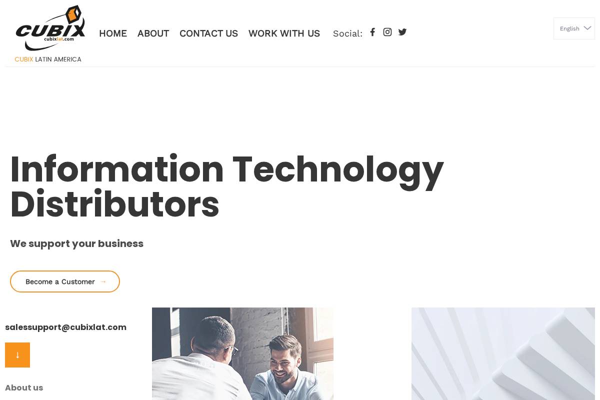 cubix-ecommerce.com homepage screenshot