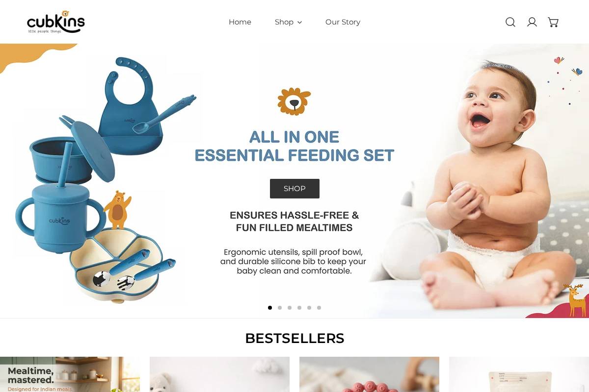 cubkins.com homepage screenshot