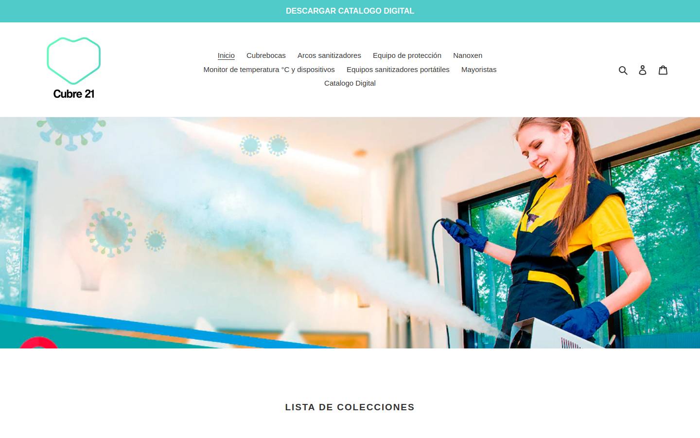 cubre21.com homepage screenshot