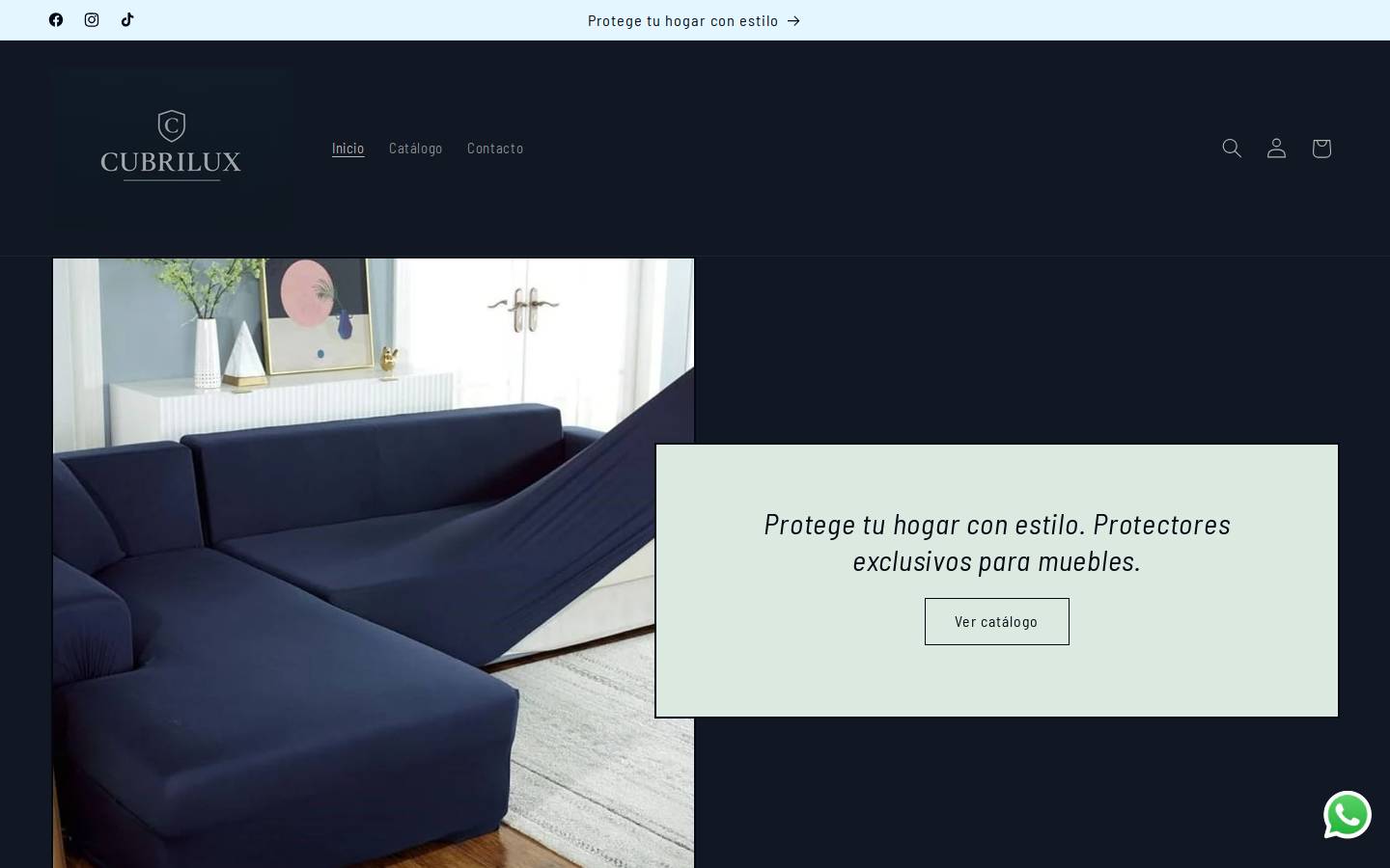 cubrilux.com homepage screenshot