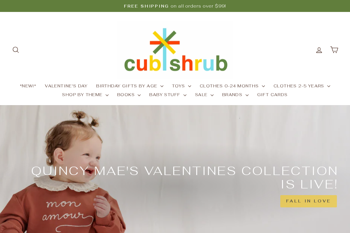 Cub Shrub homepage screenshot