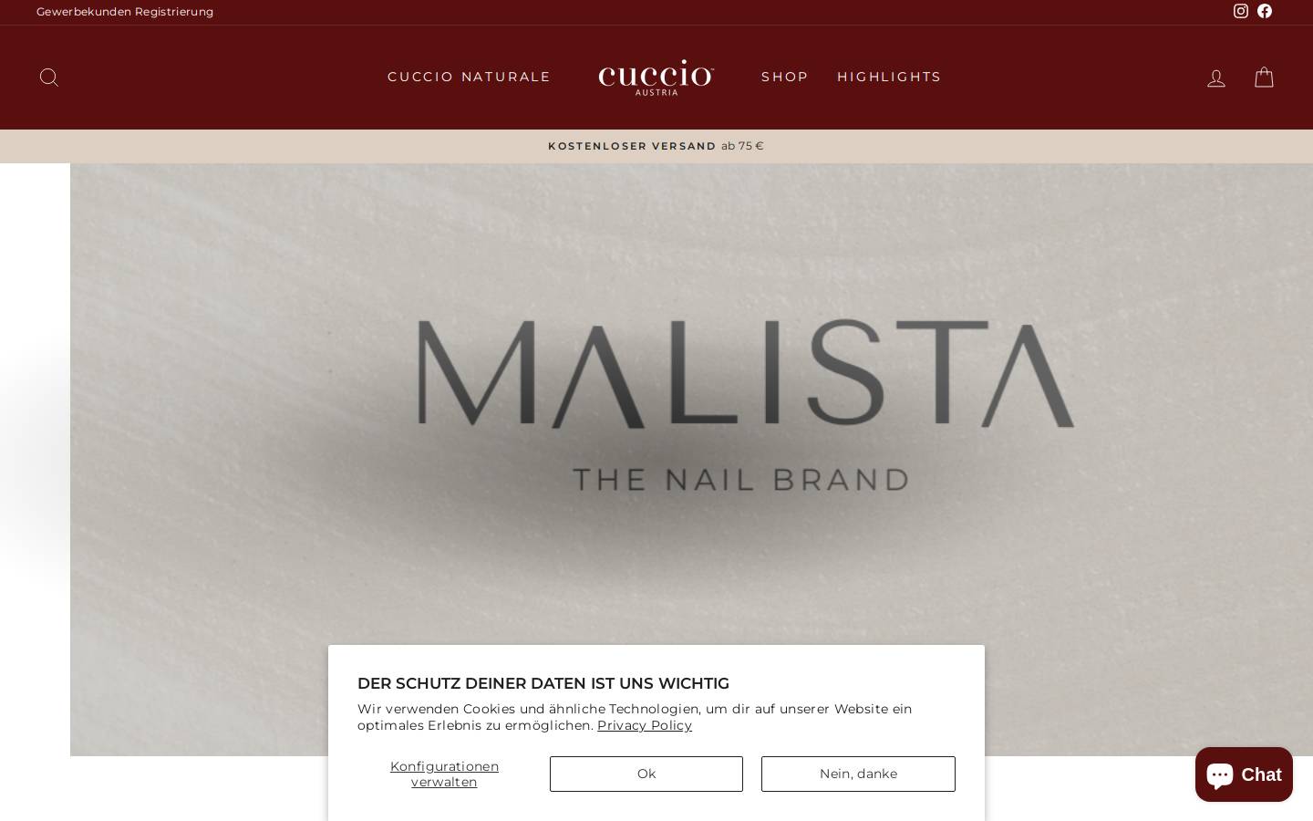 cuccio.at homepage screenshot