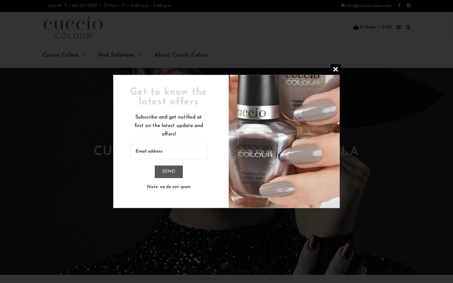 cucciocolour.com homepage screenshot