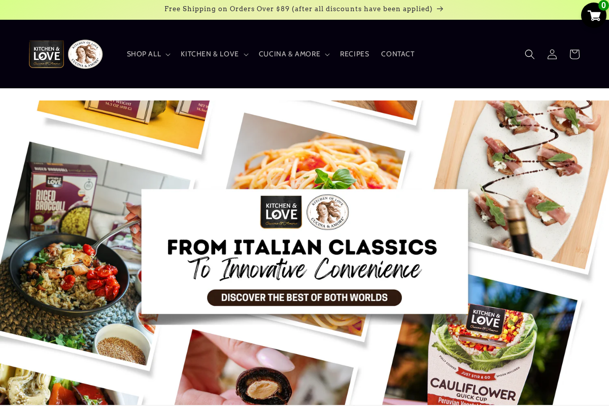 Cucina & Amore homepage screenshot