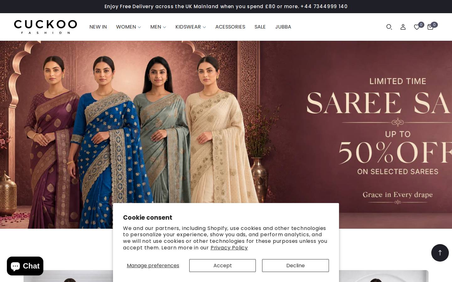 cuckoofashion.com homepage screenshot